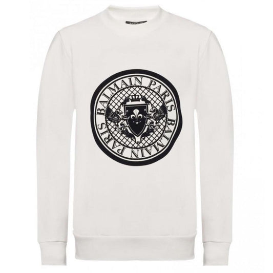 Balmain – Weißes Baumwoll-Sweatshirt