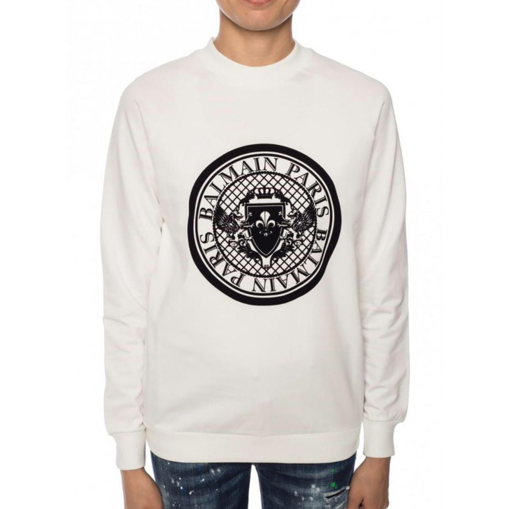 Balmain – Weißes Baumwoll-Sweatshirt