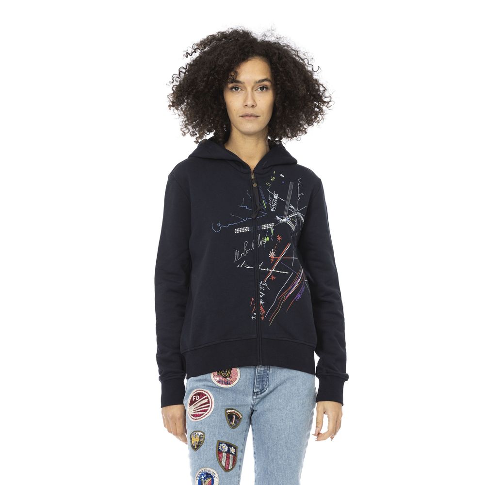 Mr&amp;Mrs Italy Damen-Sweatshirt aus blauem Baumwollstoff