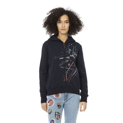 Mr&amp;Mrs Italy Damen-Sweatshirt aus blauem Baumwollstoff