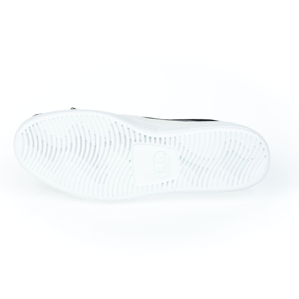 Mr&amp;Mrs Italy Damen Slipper aus schwarzem Rindsleder