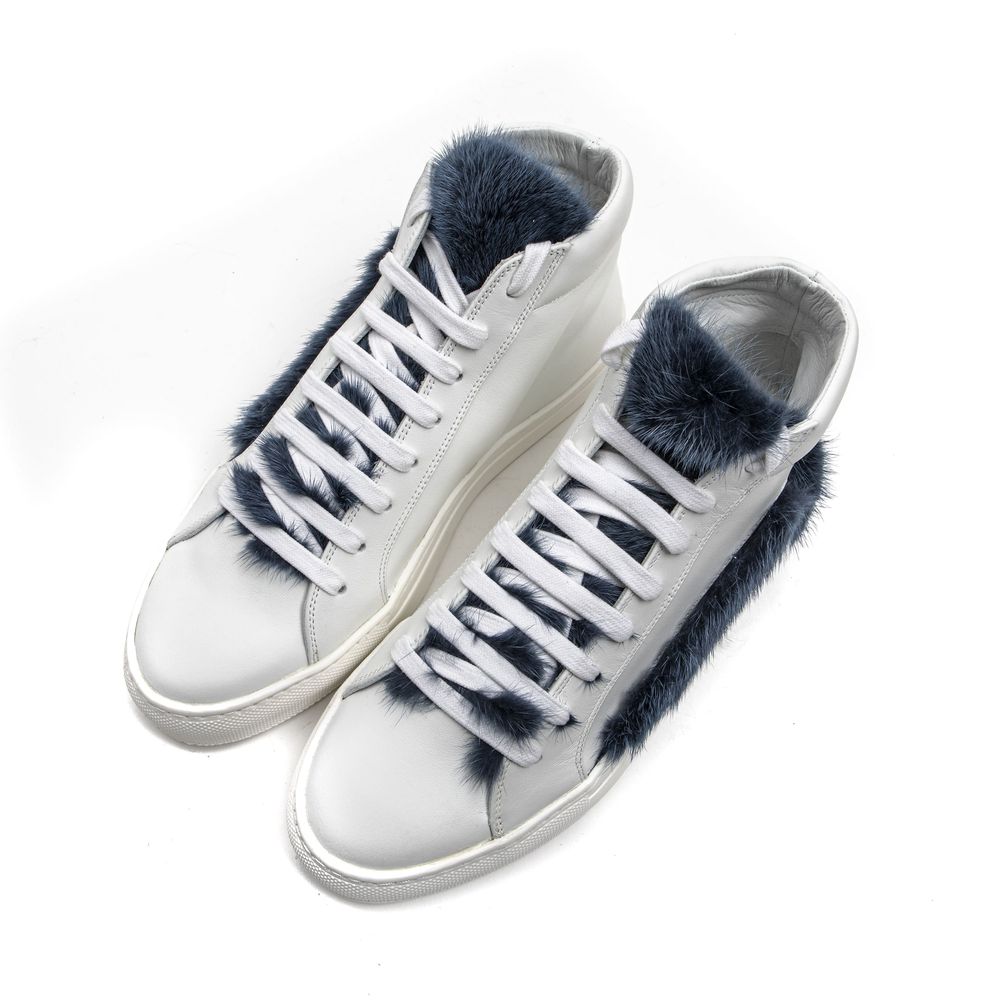 Mr&amp;Mrs Italy Damen Sneaker aus weißem Leder