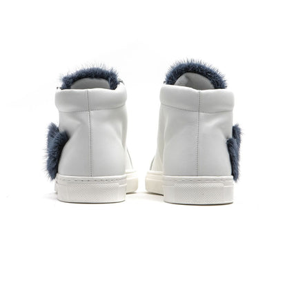 Mr&amp;Mrs Italy Damen Sneaker aus weißem Leder