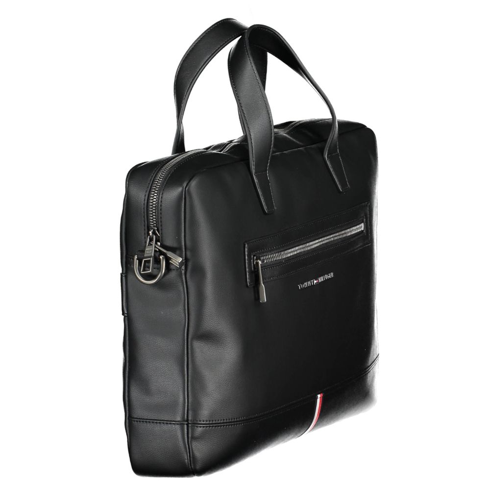 Tommy Hilfiger – Schwarze Polyethylen-Handtasche