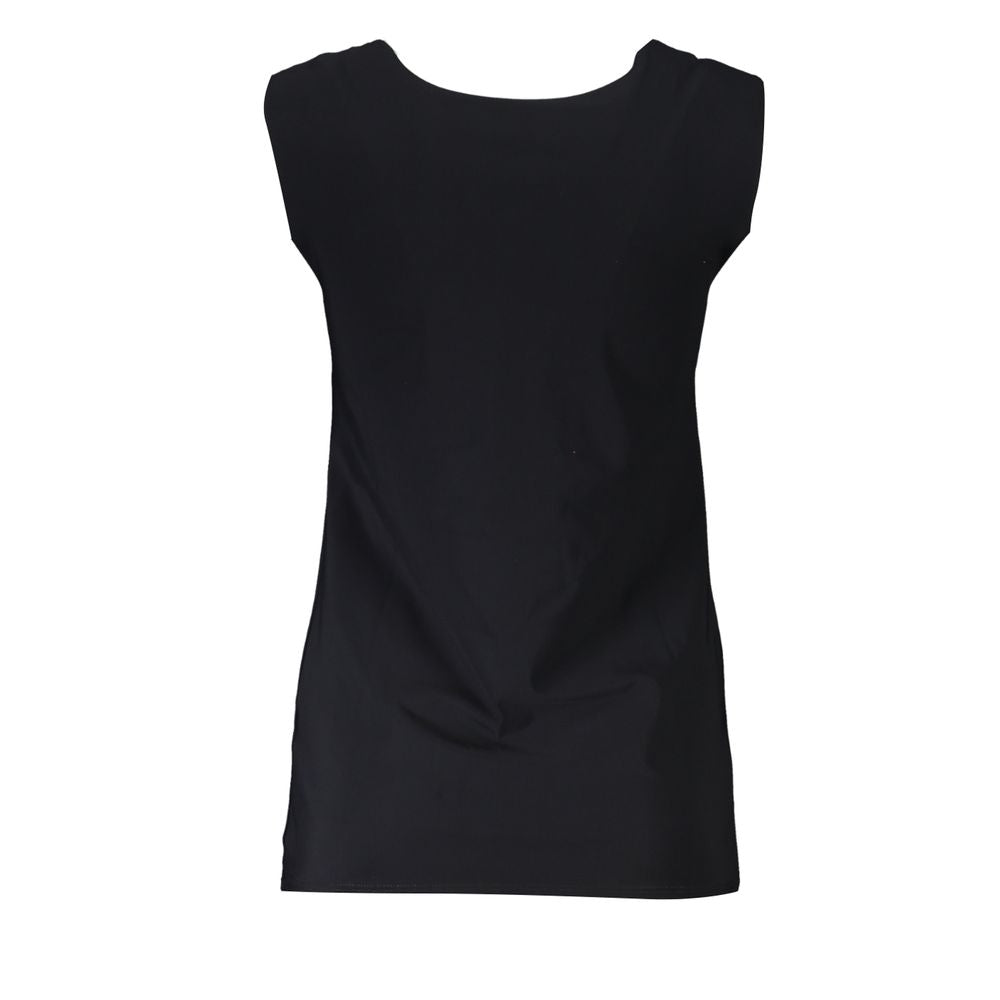 Patrizia Pepe Schwarzes Elastan-Tanktop
