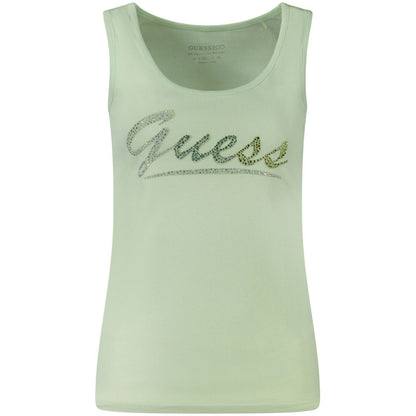Guess Jeans – Grünes Baumwoll-Tanktop
