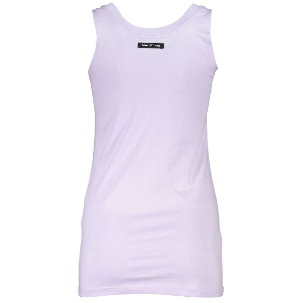 Cavalli Class – Lilafarbenes Baumwoll-Tanktop
