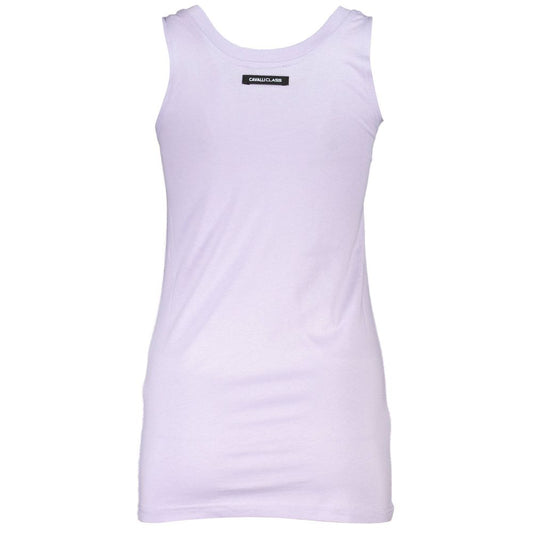 Cavalli Class Purple Cotton Tank Top