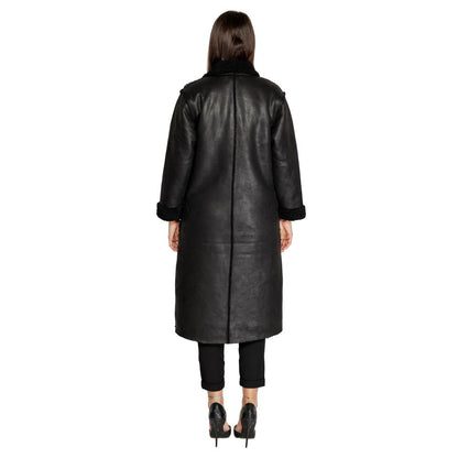 Cleré Black Polyester Coat