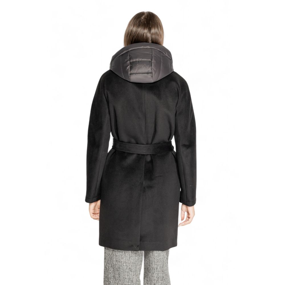 Schwarzer Polyestermantel von Cleré