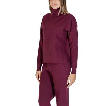 Cleré Lila Viskose Rollkragenpullover