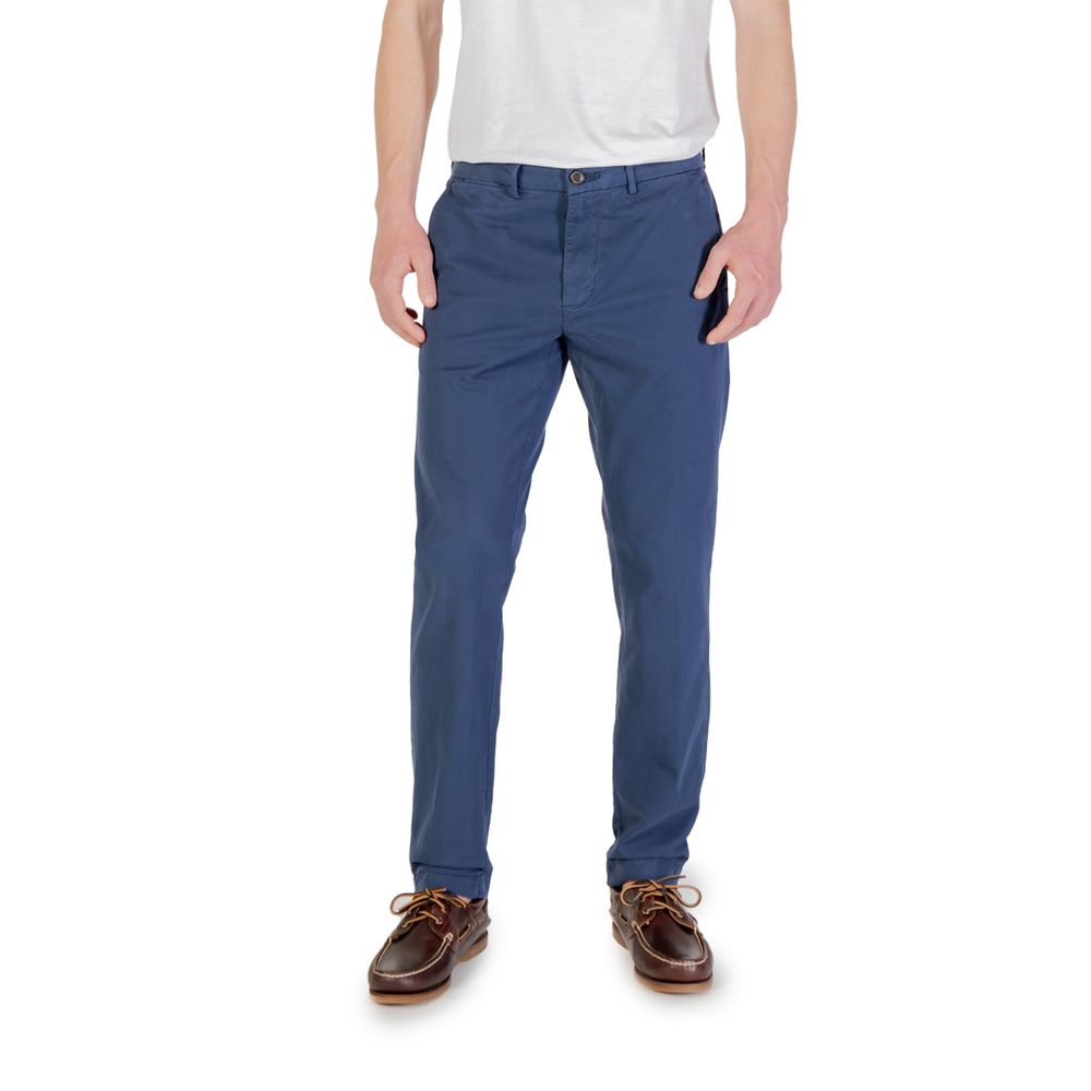 Borghese Blaue Skinny-Hose aus Baumwolle
