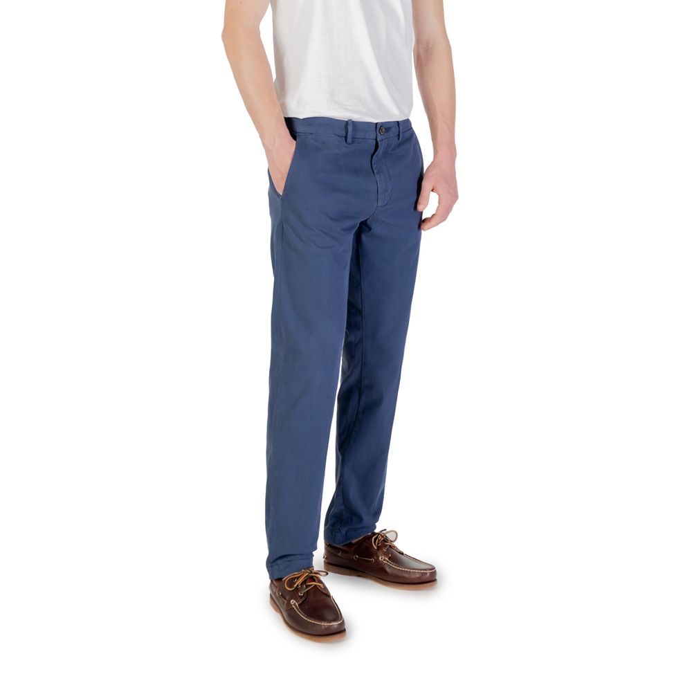 Borghese Blaue Skinny-Hose aus Baumwolle