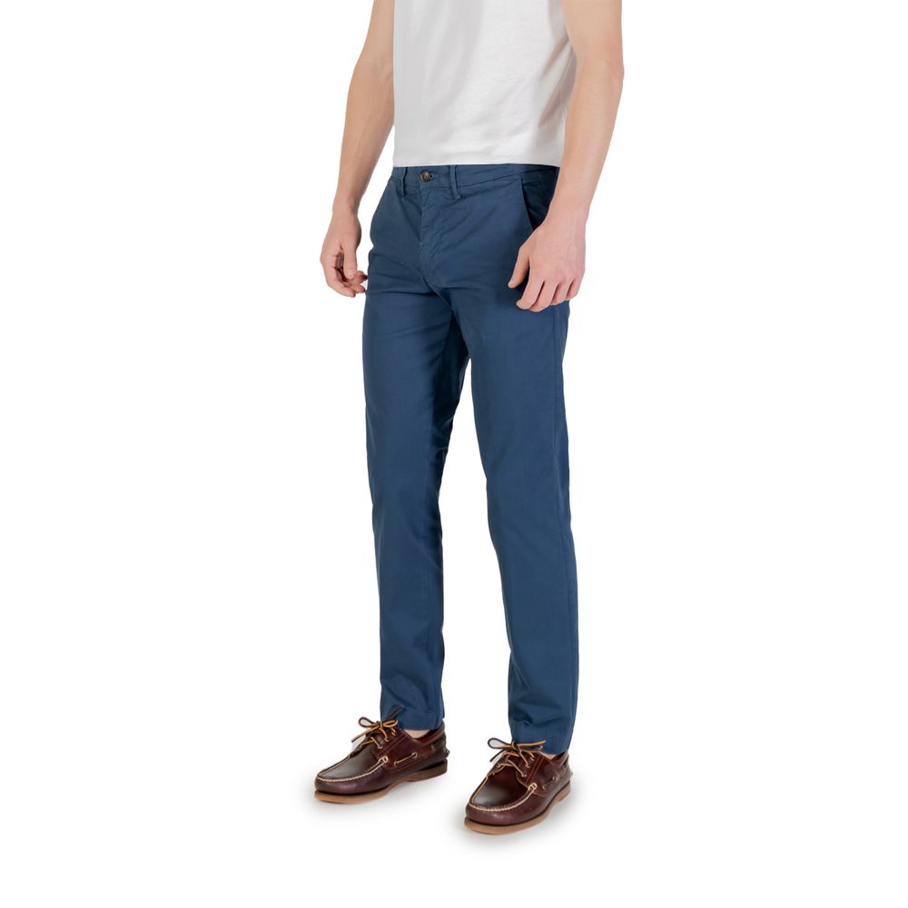 Borghese Blaue Skinny-Hose aus Baumwolle