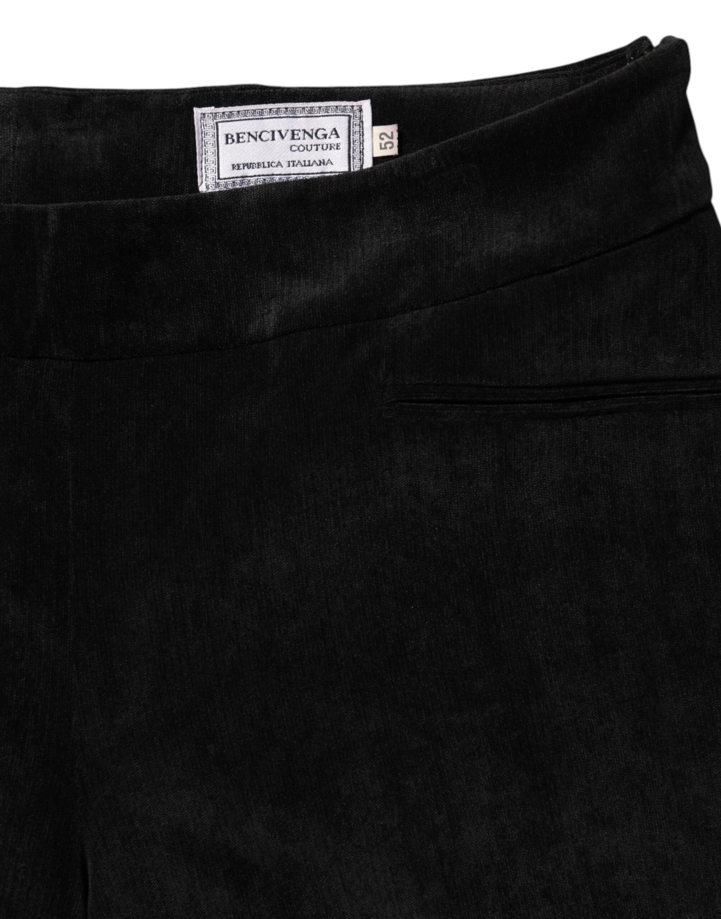 BENCIVENGA Schwarze gerade Hose mit hoher Taille