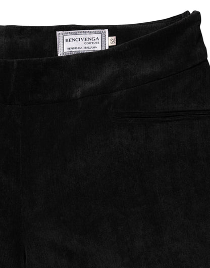 BENCIVENGA Schwarze gerade Hose mit hoher Taille