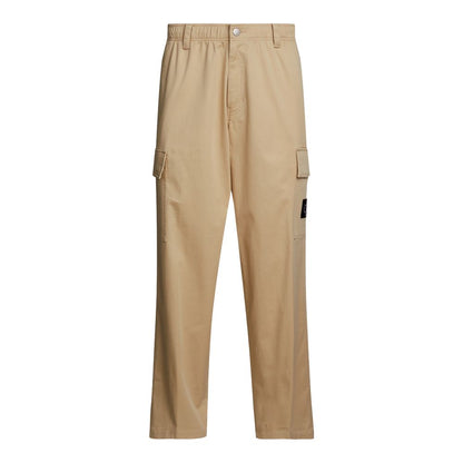 Calvin Klein Jeans – Beige Hose aus recycelter Baumwolle