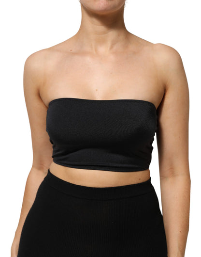 Dolce &amp; Gabbana – Trägerloses Bandeau-Tube-Top aus Nylonmischung in Schwarz