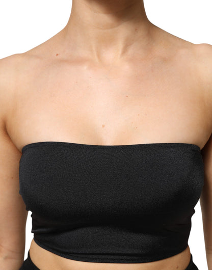 Dolce &amp; Gabbana – Trägerloses Bandeau-Tube-Top aus Nylonmischung in Schwarz