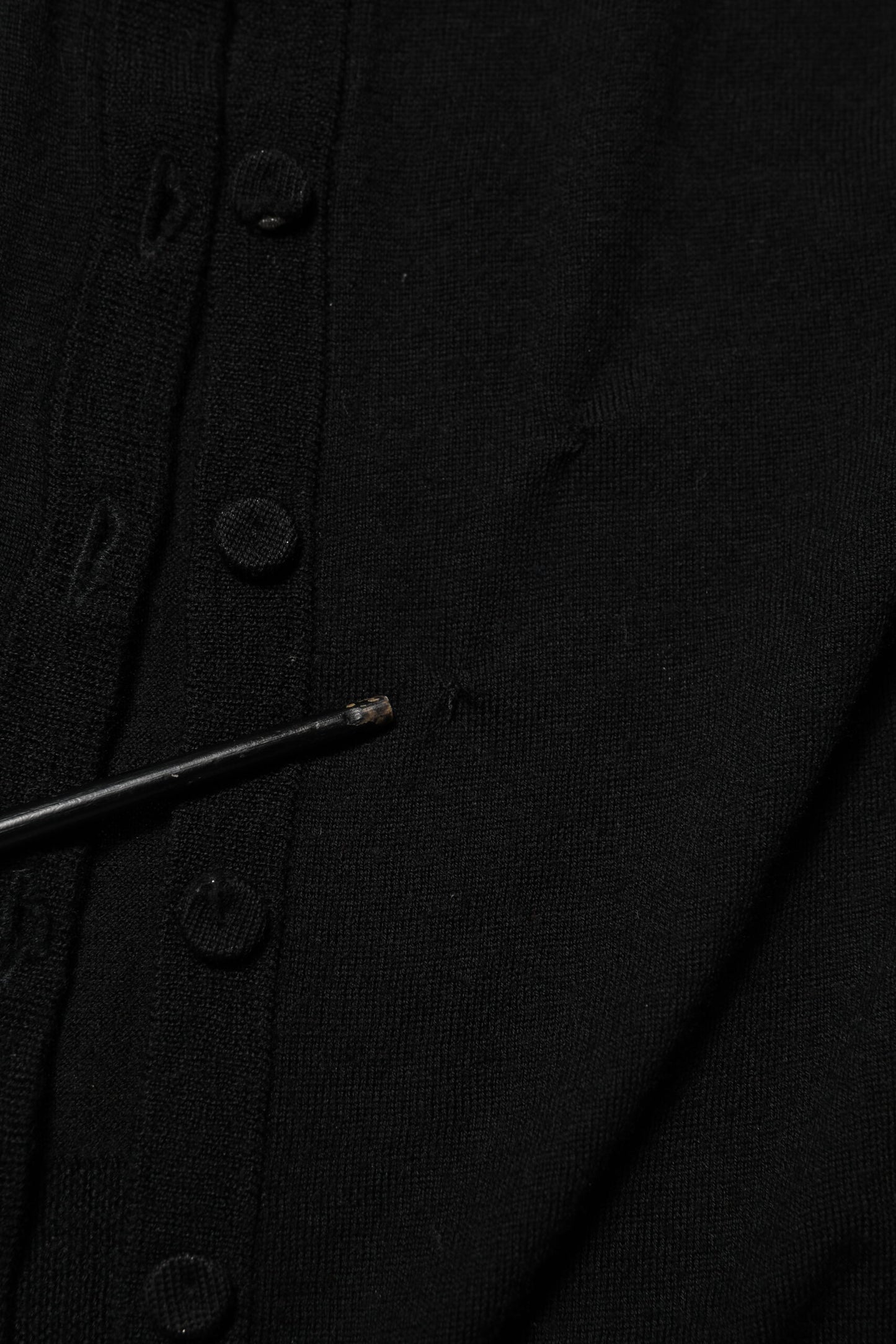 Dolce &amp; Gabbana – Schwarzer Cardigan aus Schurwolle mit Knöpfen