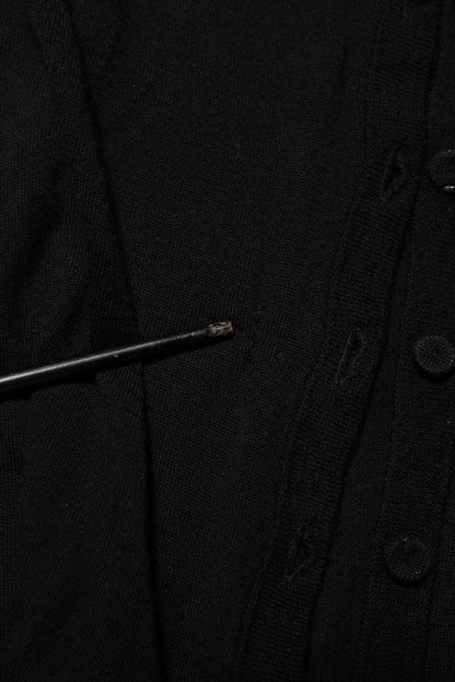 Dolce &amp; Gabbana – Schwarzer Cardigan aus Schurwolle mit Knöpfen