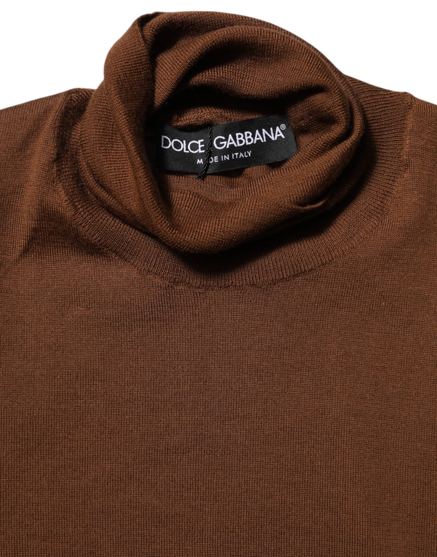 Dolce &amp; Gabbana – Pullover aus Kaschmir mit Rollkragen in Braun