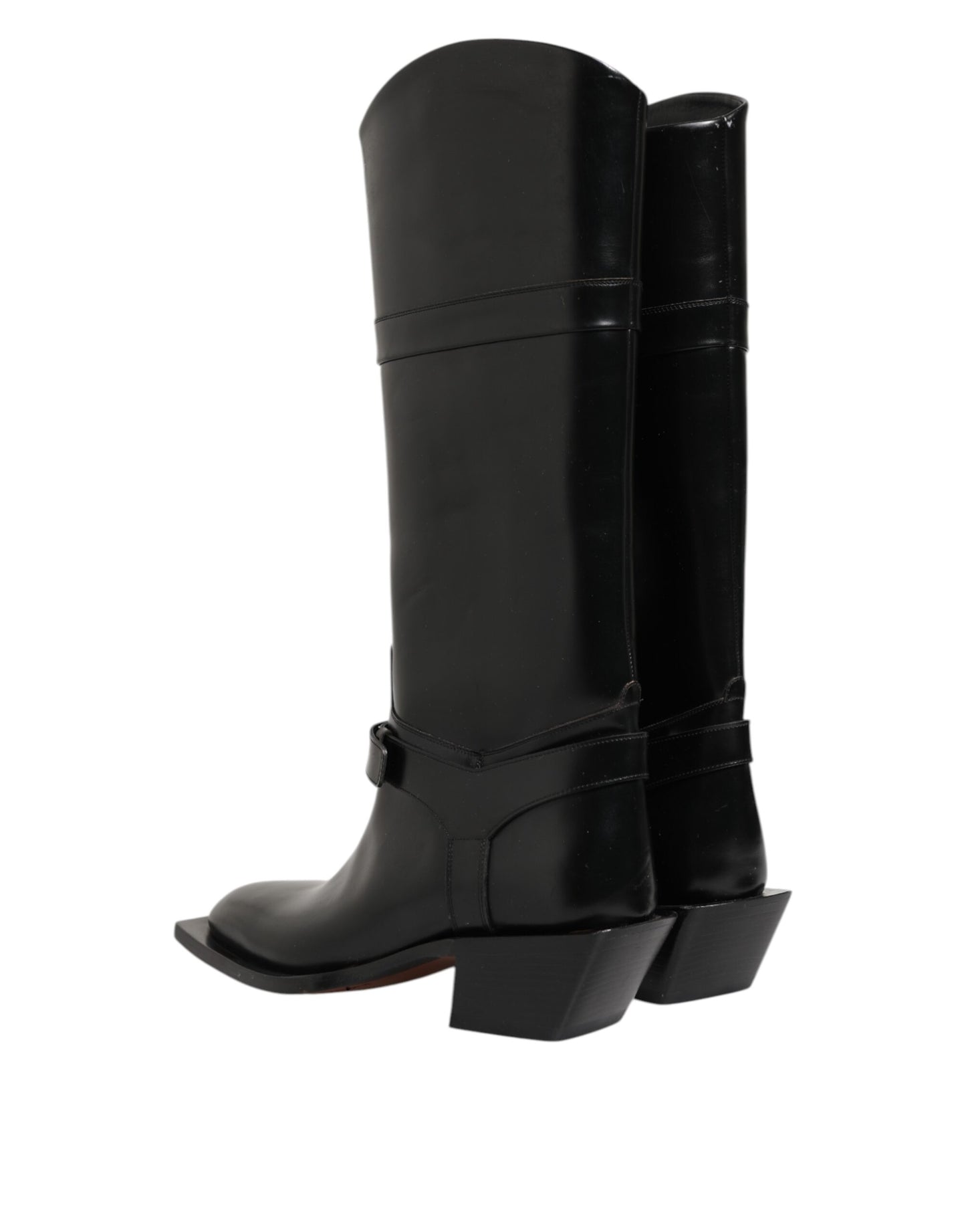 Dolce &amp; Gabbana – Overknee-Stiefel mit Logo-Plakette in Schwarz