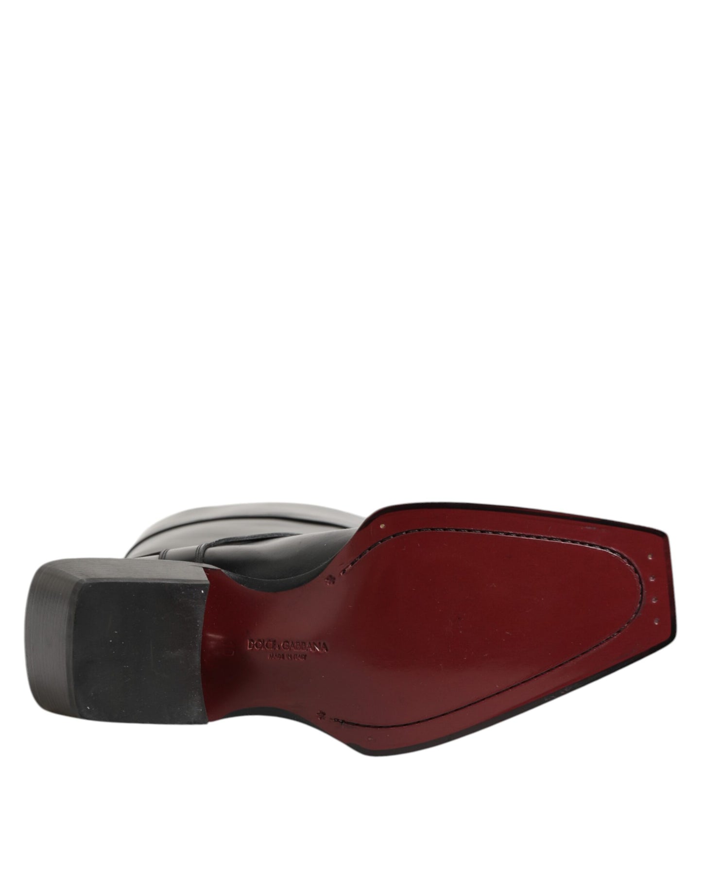 Dolce &amp; Gabbana – Overknee-Stiefel mit Logo-Plakette in Schwarz