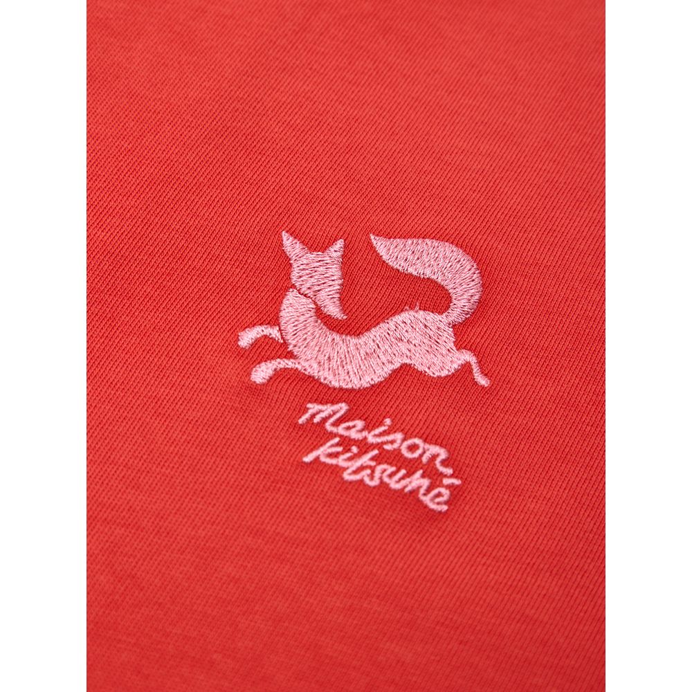 Rotes Baumwoll-T-Shirt von Maison Kitsuné