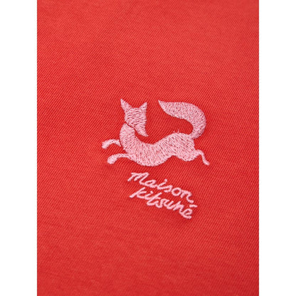 Rotes Baumwoll-T-Shirt von Maison Kitsuné