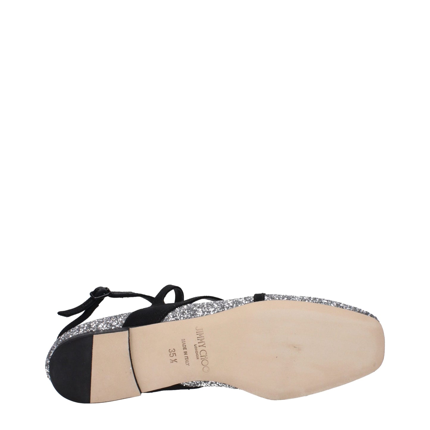 Jimmy Choo Graue Ballerinas aus Kunststoff