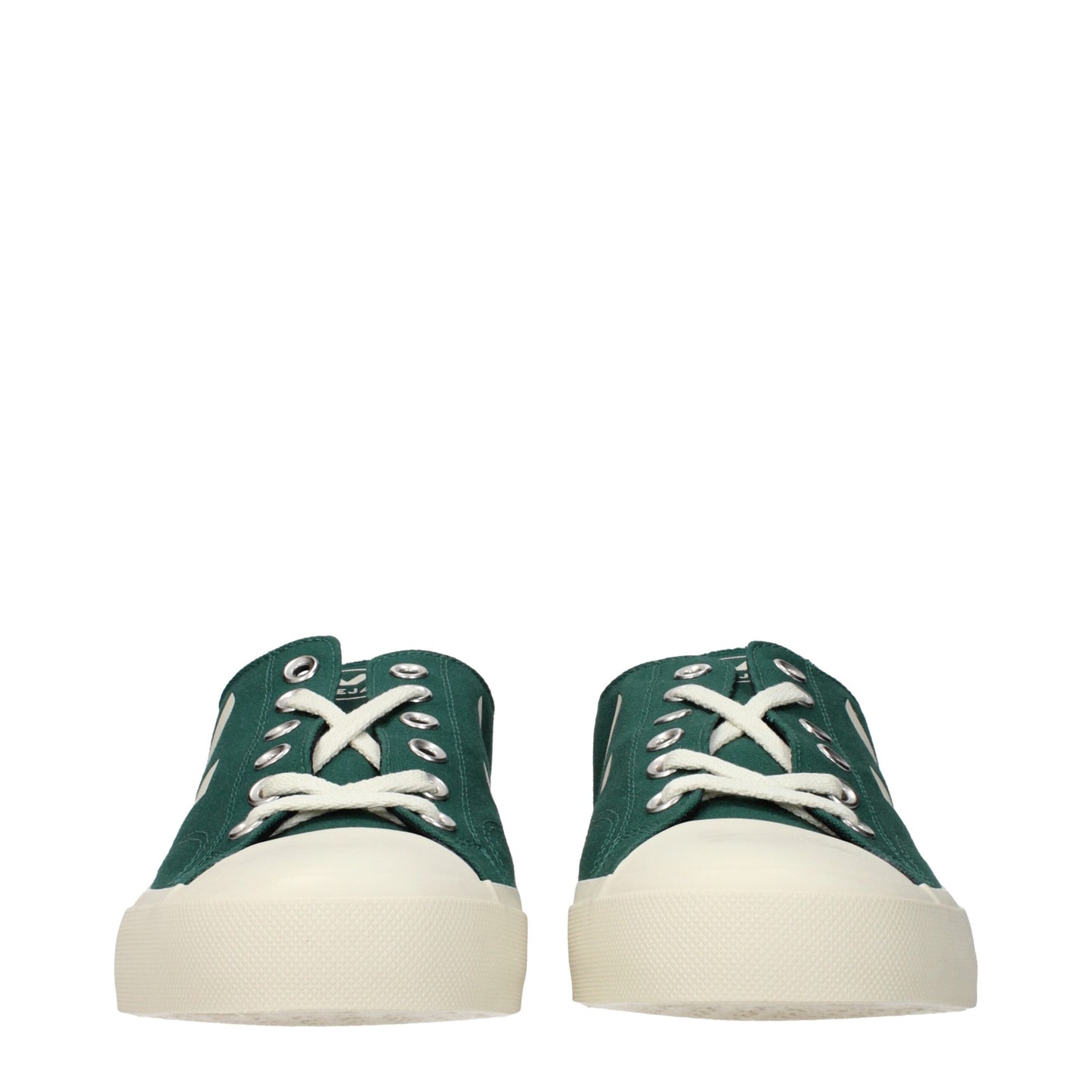 Veja Green Fabric Low Top Sneakers