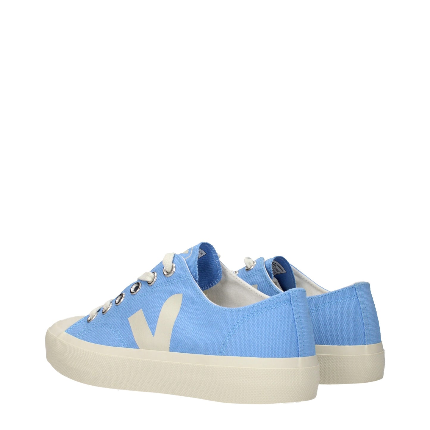 Hellblaue Veja-Low-Tops aus Stoff