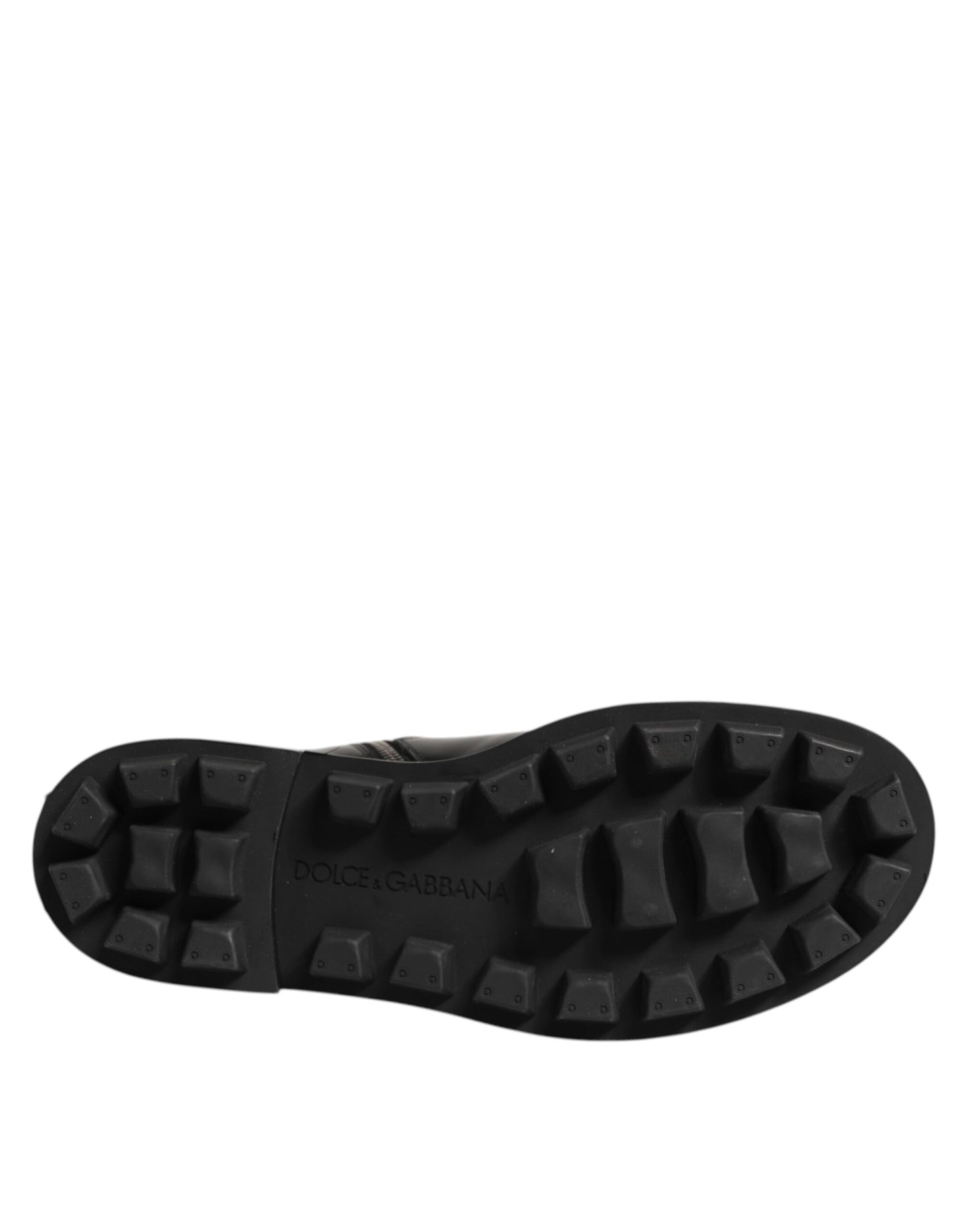 Dolce &amp; Gabbana – Schwarze Bikerstiefel mit Logo-Schild und halbhoher Wadenhöhe