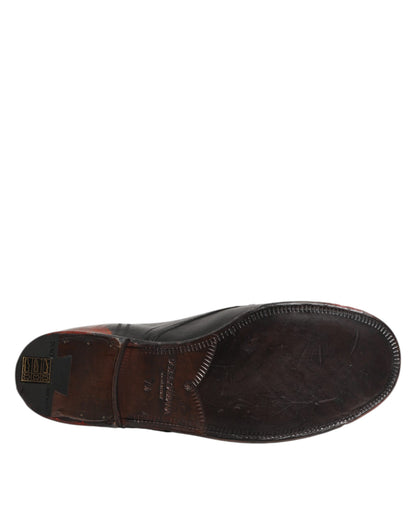 Dolce &amp; Gabbana – Kurze Stiefeletten mit Schnürung in Schwarz und Rot