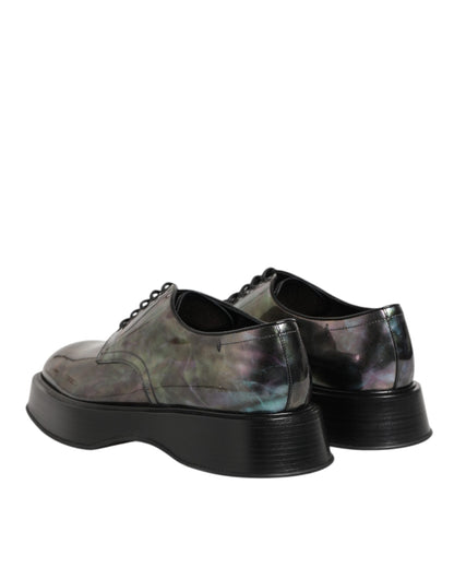 Dolce &amp; Gabbana – Mehrfarbige formelle Derby-Schuhe aus Leder zum Schnüren für Herren