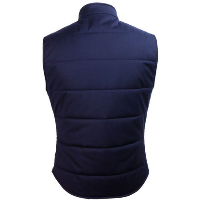 Made in Italy Blue Wool Men Vest