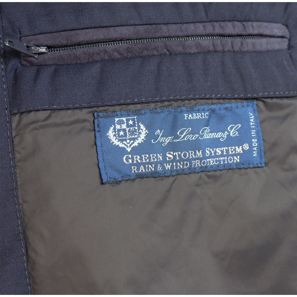 Made in Italy Blue Wool Men Vest