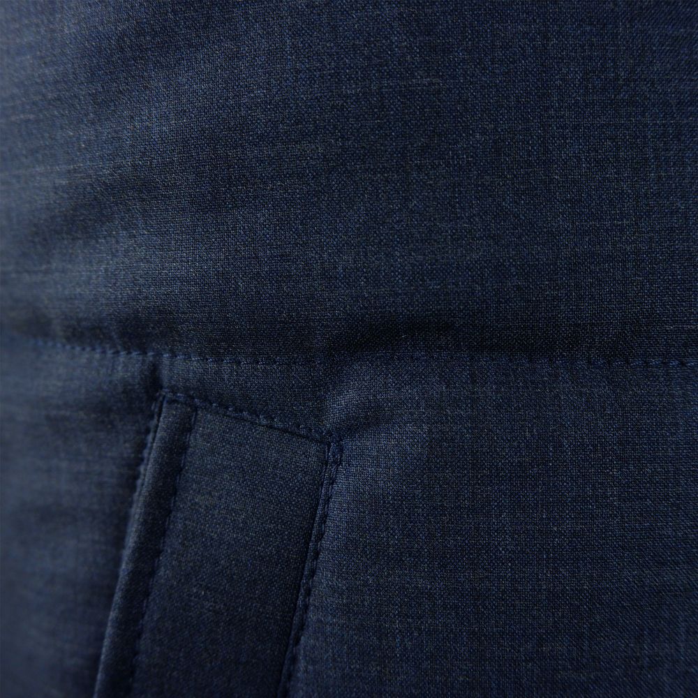 Made in Italy Blue Wool Men Vest