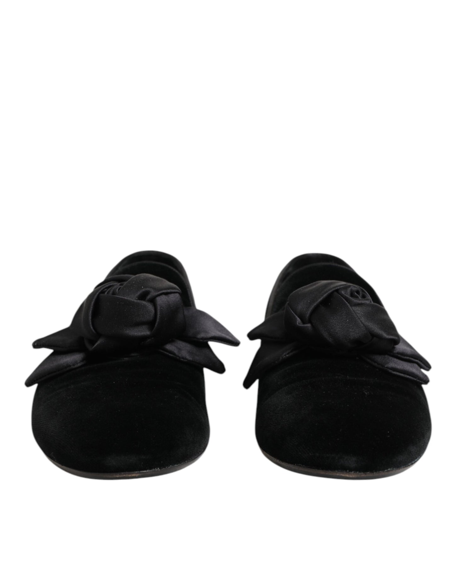 Dolce &amp; Gabbana – Slipper aus schwarzem Wildleder und Baumwolle mit Rosenmuster