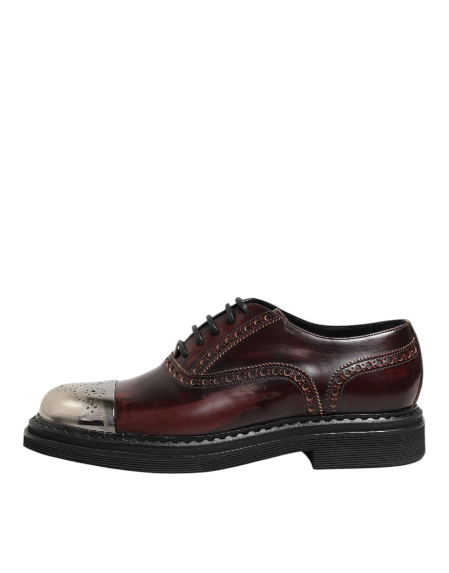 Dolce &amp; Gabbana – Oxford-Schuhe aus braunem Leder mit Schnürung für Herren