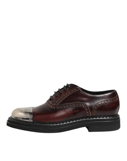 Dolce &amp; Gabbana – Oxford-Schuhe aus braunem Leder mit Schnürung für Herren