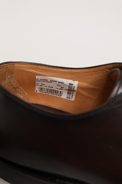 حذاء ديربي رجالي من دولتشي آند غابانا مصنوع من الجلد البني برباط