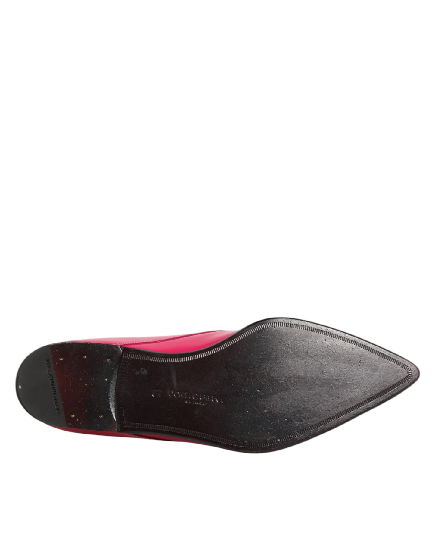 Dolce &amp; Gabbana – Rosa Derby-Schuhe aus Lackleder mit Schnürung