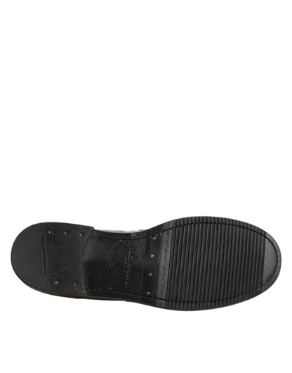 Dolce &amp; Gabbana Herren Slipper mit Logo in Metallic-Silber