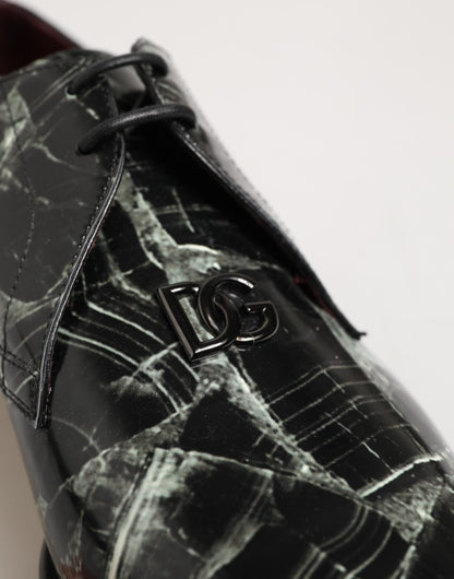 Dolce &amp; Gabbana – Derby-Schuhe mit Marmormuster und Schnürung