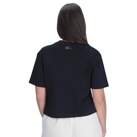 Grafschaft Mailand, schwarzes Baumwoll-T-Shirt