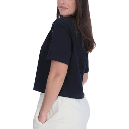 Grafschaft Mailand, schwarzes Baumwoll-T-Shirt