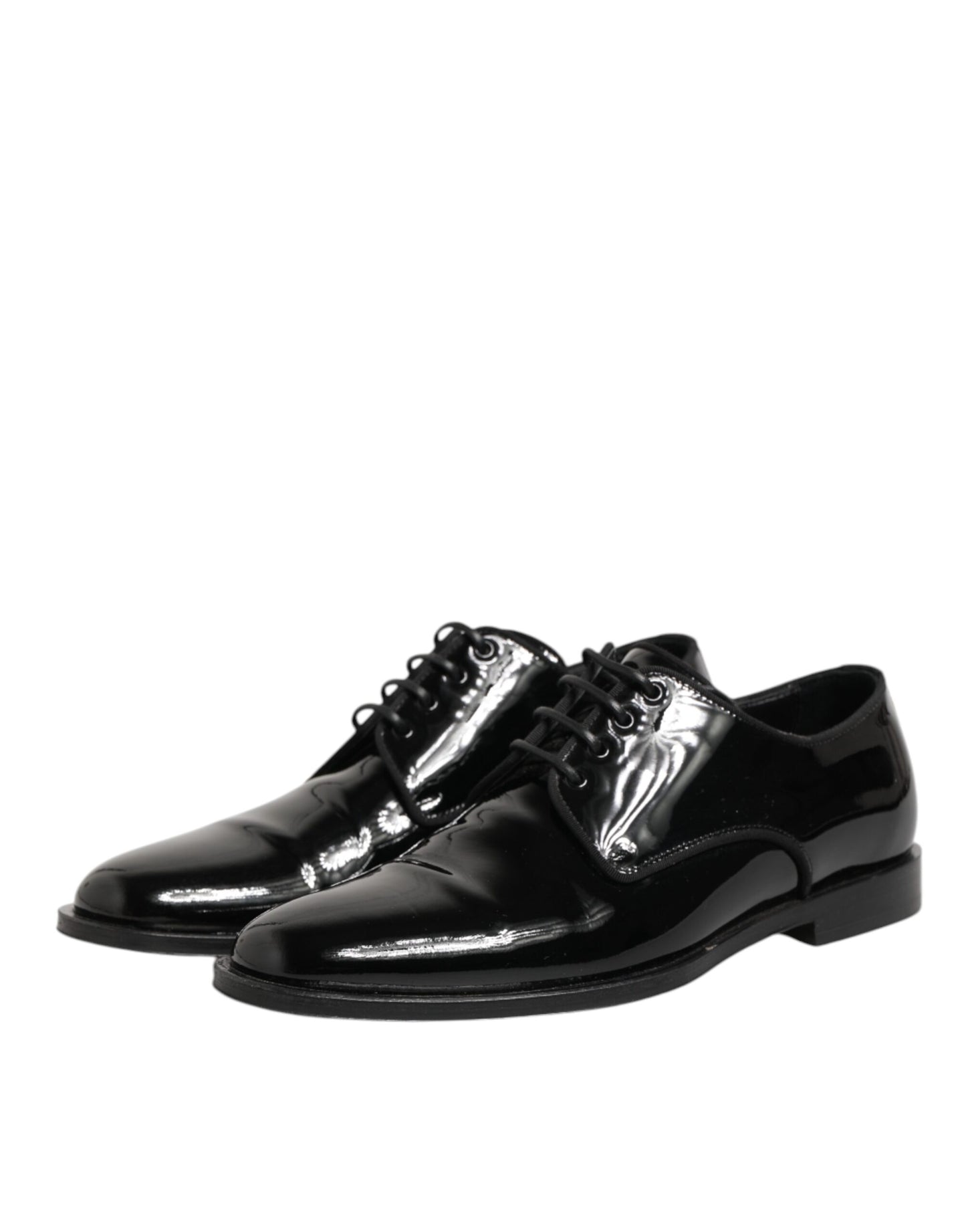 Dolce &amp; Gabbana – Derby-Schuhe aus schwarzem Leder mit Schnürung für formelle Anlässe