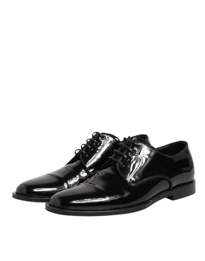 Dolce &amp; Gabbana – Derby-Schuhe aus schwarzem Leder mit Schnürung für formelle Anlässe